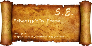 Sebestyén Emese névjegykártya